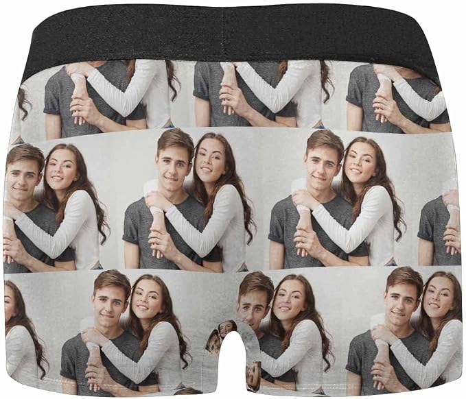 M YESCUSTOM Custom Faces Funny Short Briefs Gift - Image 3