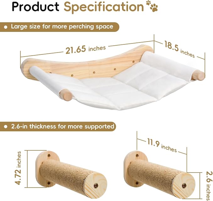 Cat Wall Hammock & Steps Set - Image 6