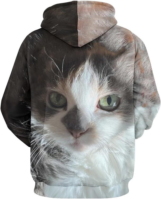 Artsadd Custom Face Unisex athletic Pockets Sweatshirt Loose Hoodie Custom - Image 3