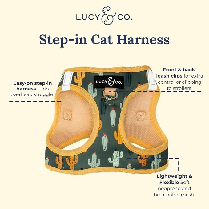 Lucy & Co. Looking Sharp Step-in Cat Harness & Leash Bundle – Reflective - Image 3