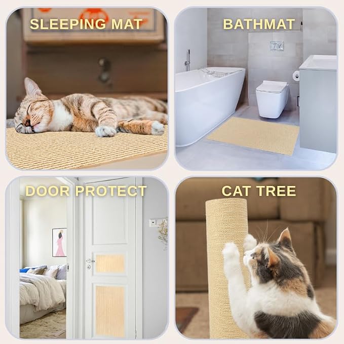 78.7"x15.8" Cat Scratching Carpet Mat Furniture Protector, Covering DIY Cat - Image 7