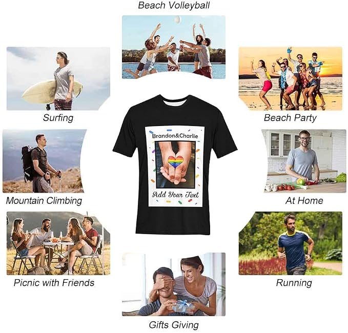 Custom T Shirts with Face Photo Text Pet Shirt - Image 5