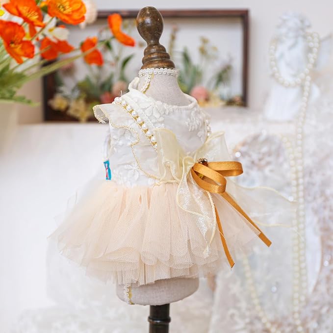Fashion Sweet Puppy Dog Blingbling Princess Skirt Pet Dog Lace Cake Camisole - Image 2