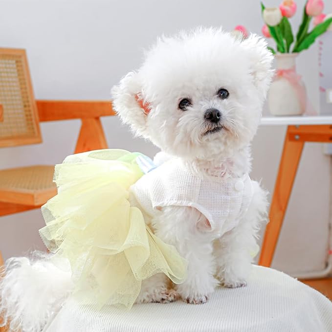 Dog Easter Outfit with Embroidered Bunny Patterns and Cute Pompom Holiday Puppy - Image 3
