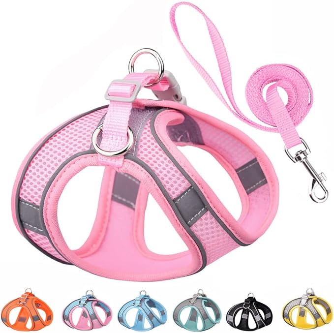 Small Dog Harness and Leash Set, No-Pull Puppy Harness by YOUALSO