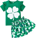 Akyzic Little Girl Skirt Outfit Two Piece Spring Summer Outfit Butterfly Dress by Akyzic