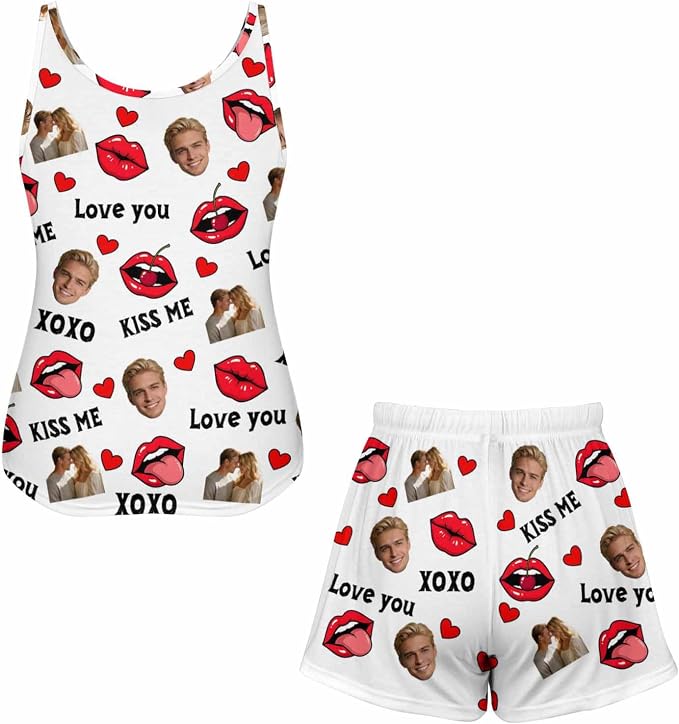 Artsadd Custom Pajamas for Women Men Family, Personalized Face Pjs Pajama Pants - Image 6