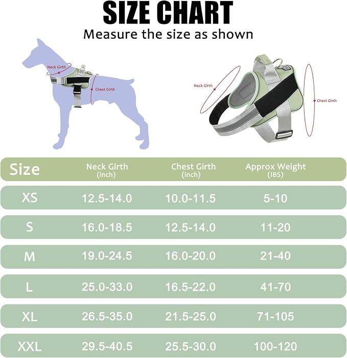Bolux Dog Harness, No-Pull Reflective Dog Vest, Breathable Adjustable Pet - Image 4
