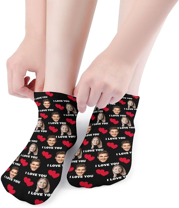 Personalized Ankle Socks with Face Custom Photo Socks Low Cut Ankle Socks - Image 5