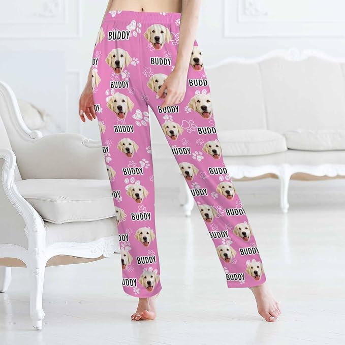 Custom Pajama Pants Women Personalized Face Pajamas Bottom Couple Pajama Pants - Image 5
