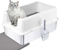 Cat Litter Box – Open Top Stainless Steel Large Litter Pan by Unknown