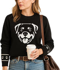 Custom Dog Knit Sweater for Women Personalized Pet Paw Print Pullover Dog Mom by GrewearFashion