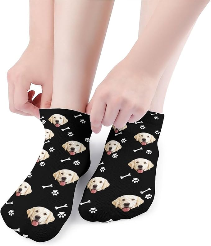 Personalized Ankle Socks with Face Custom Photo Socks Low Cut Ankle Socks - Image 5