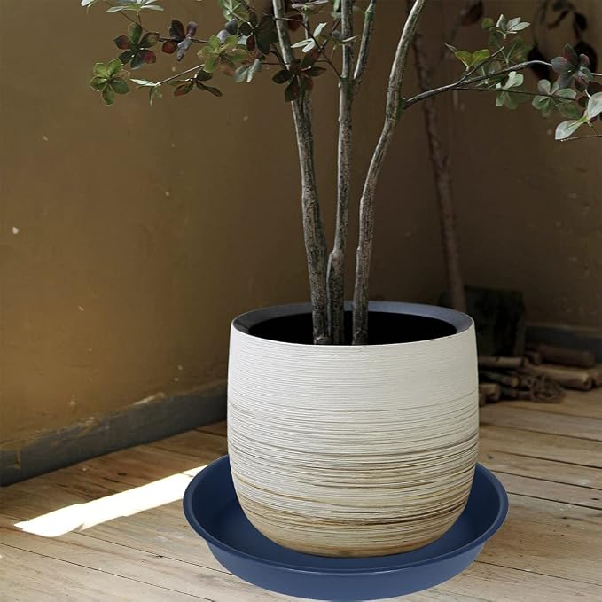 6 Pack of 8 inch Plant Saucer Blue, Plastic Plant Water Tray 8 inch Round - Image 6