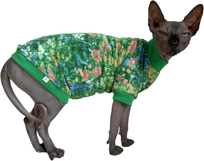 Limited Edition Sphynx Cat Cotton T-Shirts Hairless Cat Sweatshirt Pet Kitten - Image 2
