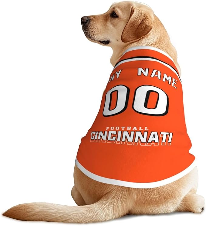 Cincinnati Custom Pet Jersey Dog Clothes Various Sizes Customized Any Name & by EaunyVerat