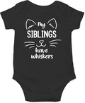 AW Fashions My Siblings Have Whiskers Baby Bodysuit Funny Cute Infant Outfit by AWFashions
