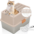 MEEXPAWS Stainless Steel Cat Litter Box Top Entry XL Large by PETPRODUCTS