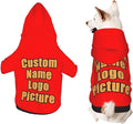 Custom Dog Hoodie for Small Medium Large Dogs Puppy Cat Costume Xmas Pajamas by AEKSCOH