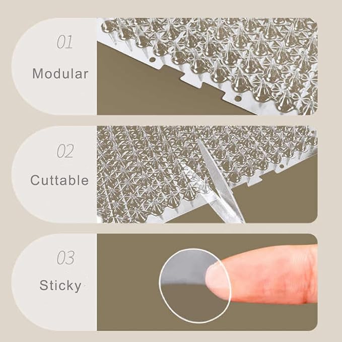 10 Packs Scat Mat for Cats, 13X16 inches Pet Deterrent Spikes, Indoor Outdoor - Image 4