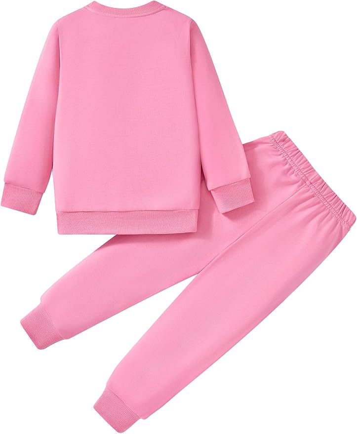 Little Girls Unicorn Outfits 2 Piece Kids Ruffle Sleeve Sweatshirt + Leggings - Image 8