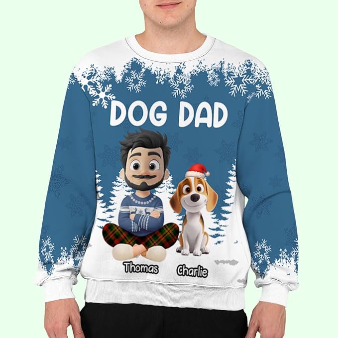 Wrappiness A Girl And Her Dog Christmas Sweatshirt - Image 3