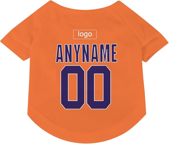 Custom Pet Dog Baseball Jersey Personalized Dog&Cat Jersey Printed Text Logo - Image 2