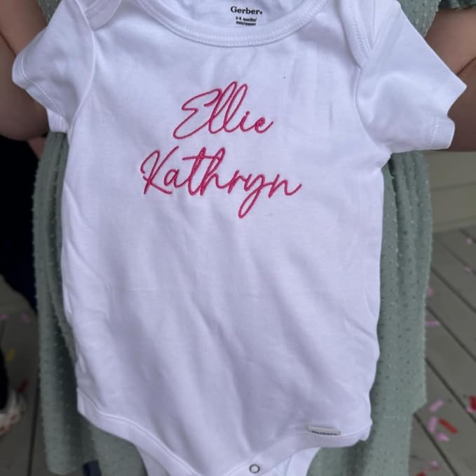 COUPLEHOODIES Personalized Baby Onesie Bodysuit – Custom Embroidery Gift - Image 5