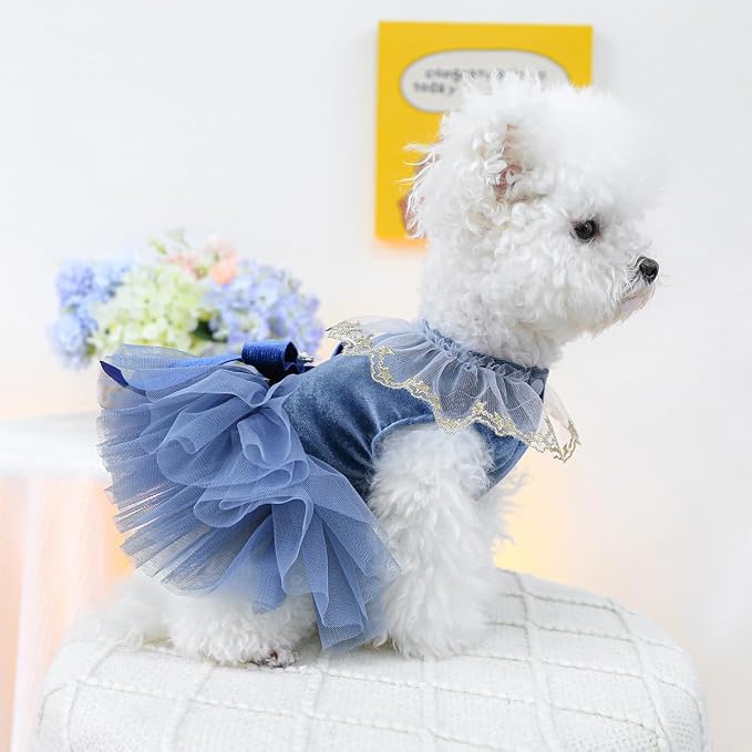 Fashion Sweet Puppy Dog Blingbling Princess Skirt Pet Dog Lace Cake Camisole - Image 6