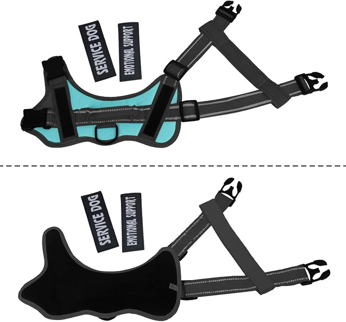 voopet Service Dog Harness, Emotional Support Pet Vest Harness, Reflective - Image 3