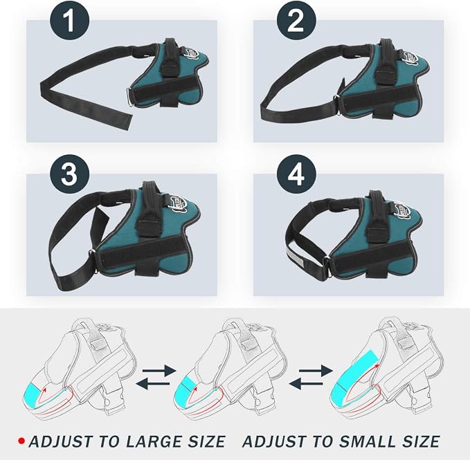 Bolux Dog Harness, No-Pull Reflective Dog Vest, Breathable Adjustable Pet - Image 3