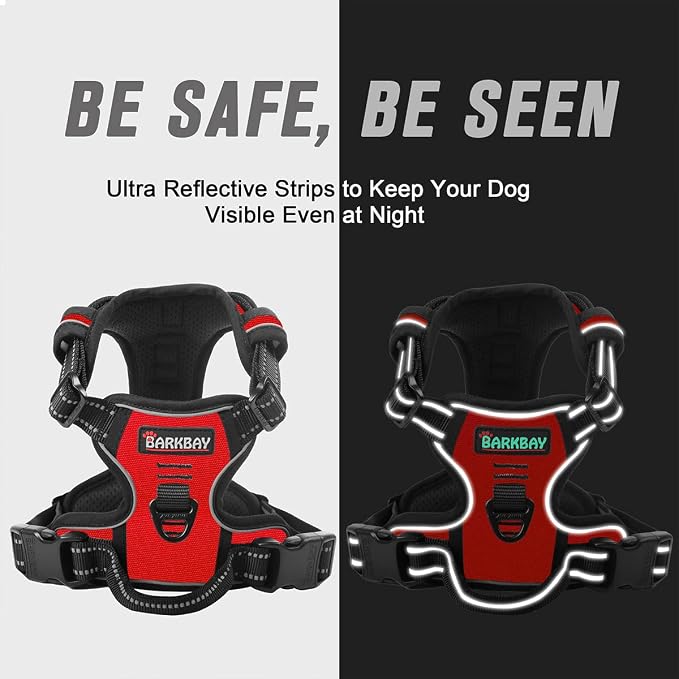 BARKBAY No Pull Dog Harness Front Clip Heavy Duty Reflective Easy Control Handle - Image 5