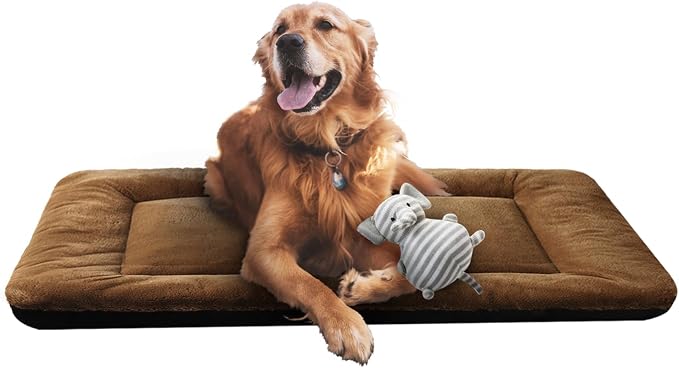 Dog Beds Crate Pad for Large Dogs Ultra Soft Dog Crate Bed Washable & Anti-Slip by VERZEY