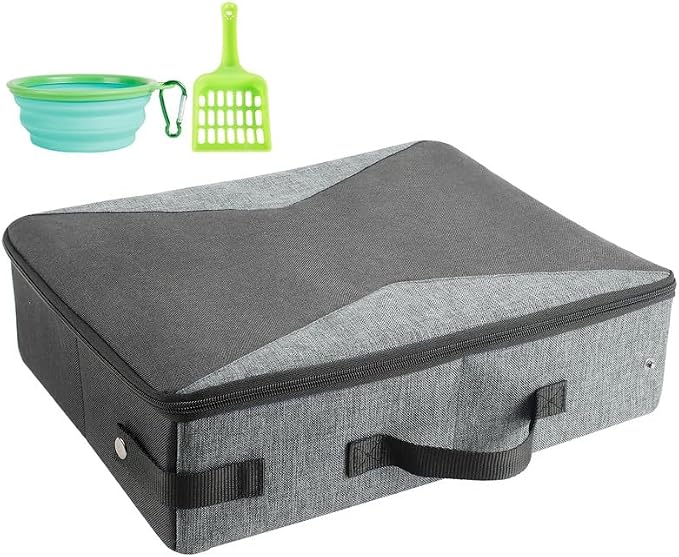 HiCaptain Portable Litter Box for Cats, Cat Travel Litter Box by HiCaptain