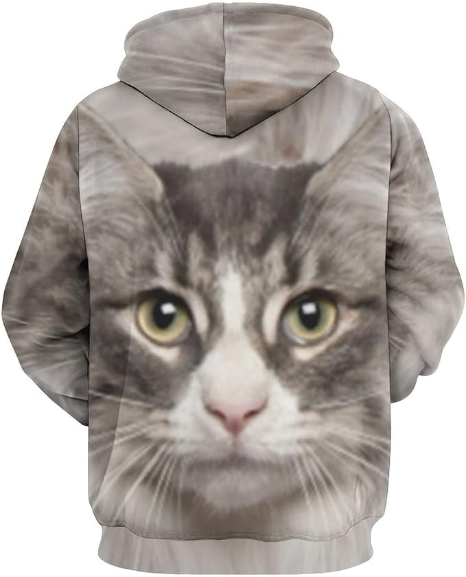 Artsadd Custom Face Unisex athletic Pockets Sweatshirt Loose Hoodie Custom - Image 4