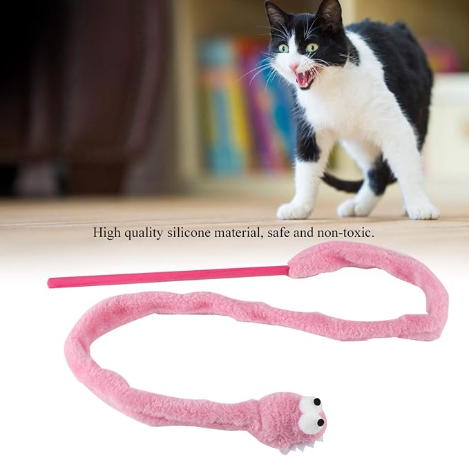 Cat Toy Snake, Serpentine Mint Cat Teasing Stick Enhance Bond - Image 6
