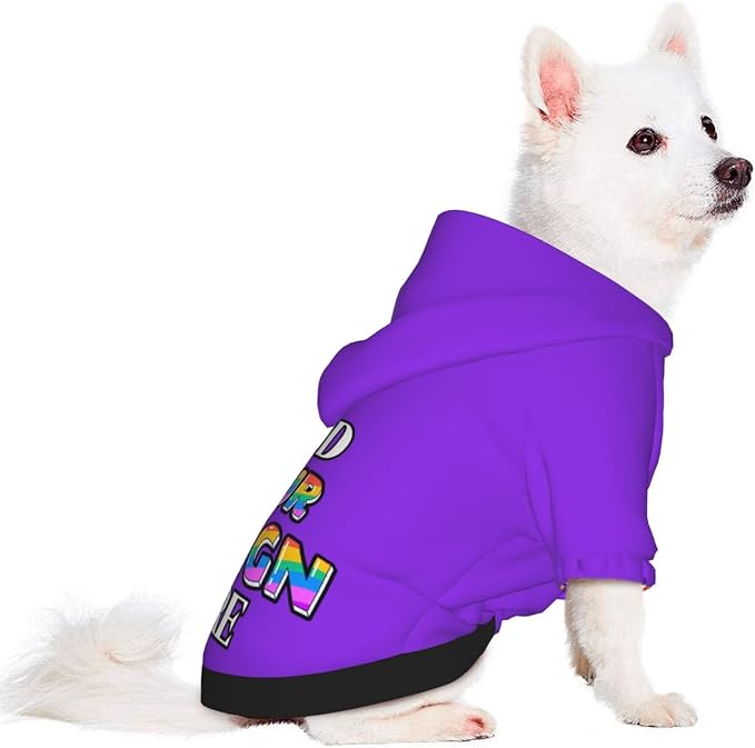 Custom Dog Hoodie for Small Pets, Personalized Photo Text Pet Warm Pullover - Image 2