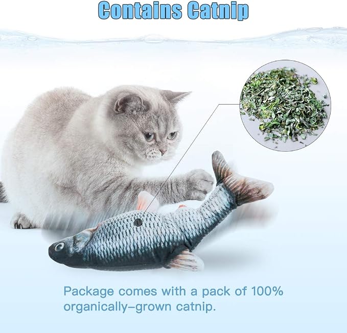 TOOGE 2 Pack 9" Floppy Fish Cat Toys - Image 6