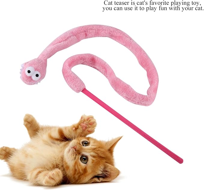 Cat Toy Snake, Serpentine Mint Cat Teasing Stick Enhance Bond - Image 4