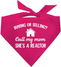 Buying Or Selling? Call My Mom She's A Realtor Dog Bandana by TeesTails