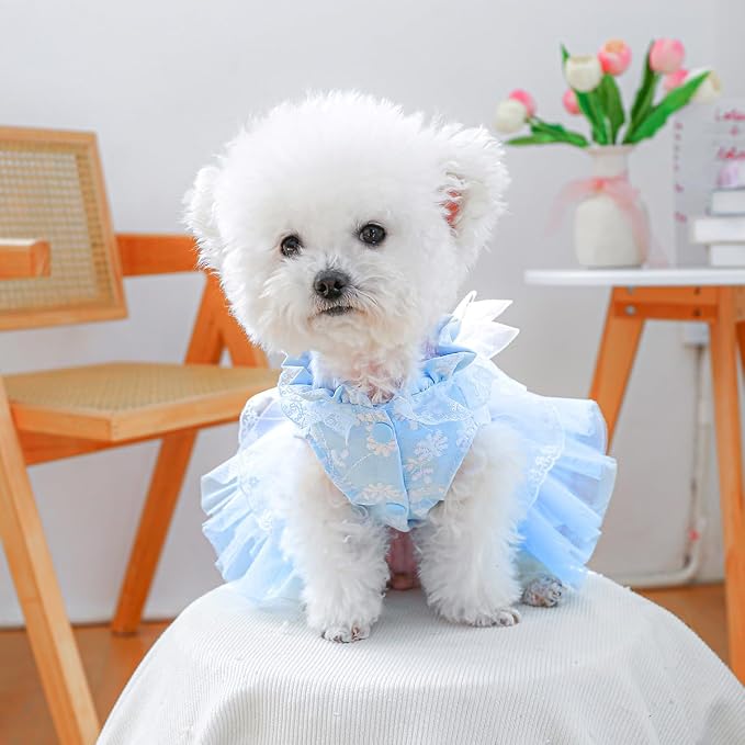 Fashion Sweet Puppy Dog Blingbling Princess Skirt Pet Dog Lace Cake Camisole - Image 5
