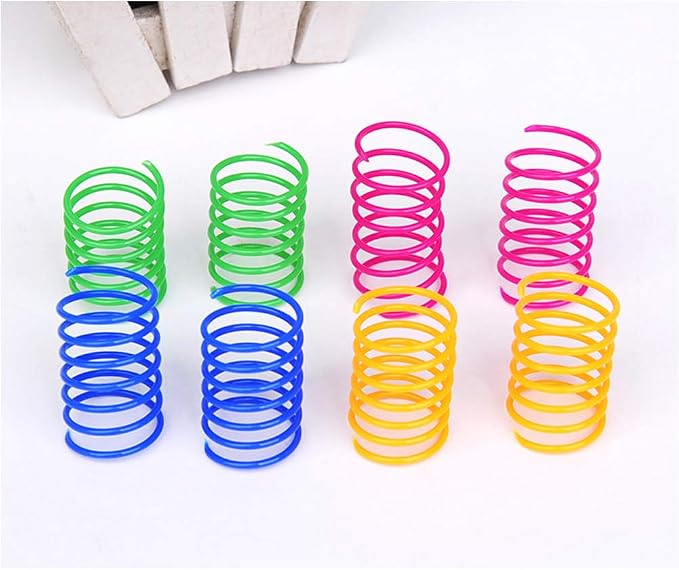ISMARTEN Cat Spring Toy, Cat Kittens Toys Plastic Coil Spiral Springs - Image 3