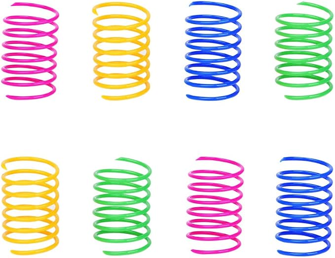 ISMARTEN Cat Spring Toy, Cat Kittens Toys Plastic Coil Spiral Springs by ISMARTEN