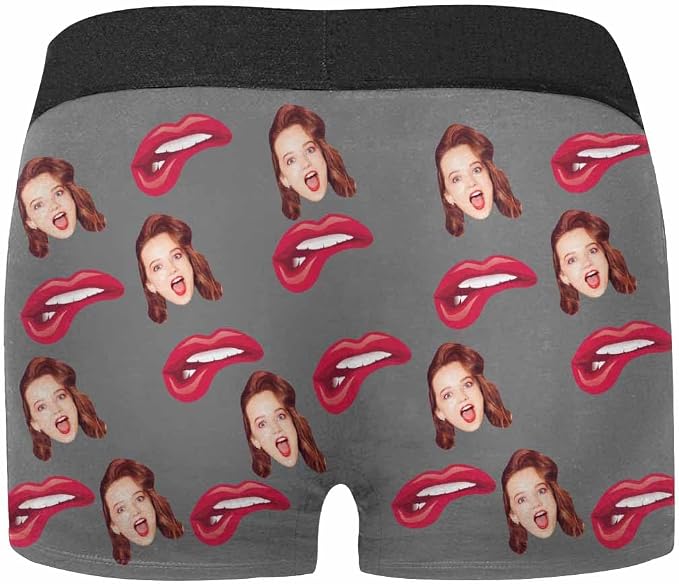 M YESCUSTOM Custom Faces Funny Short Briefs Gift - Image 3