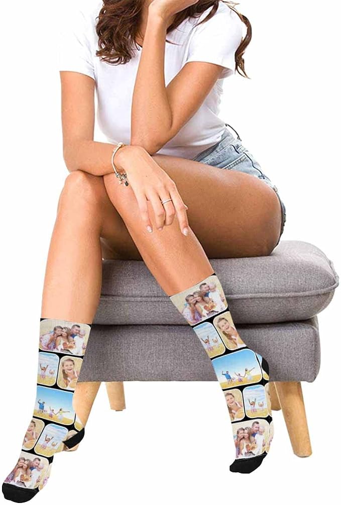 Artsadd Custom Face Socks for Dad Fathers Day Gift Novelty Personalized Photo - Image 2