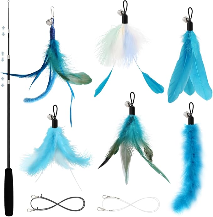 SONGWAY Cat Wand Toys for Indoor Cats by SONGWAY