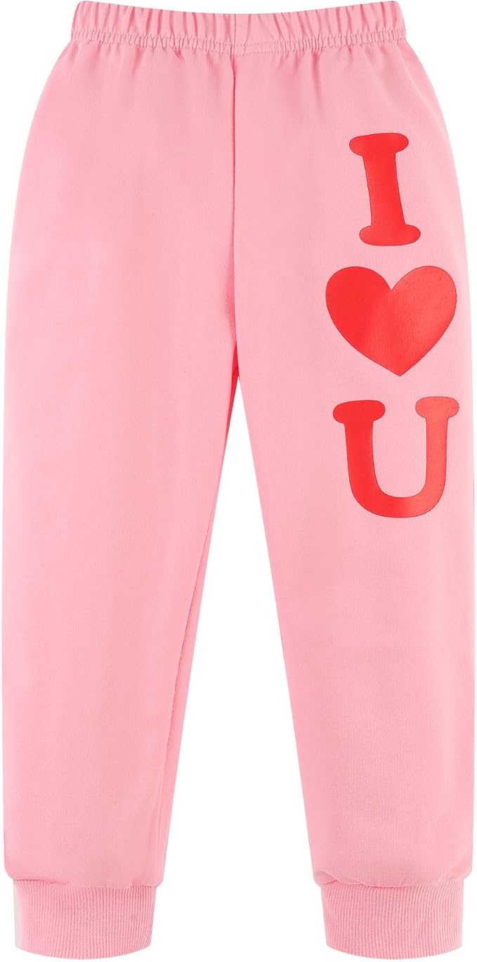Little Girls Unicorn Outfits 2 Piece Kids Ruffle Sleeve Sweatshirt + Leggings - Image 9