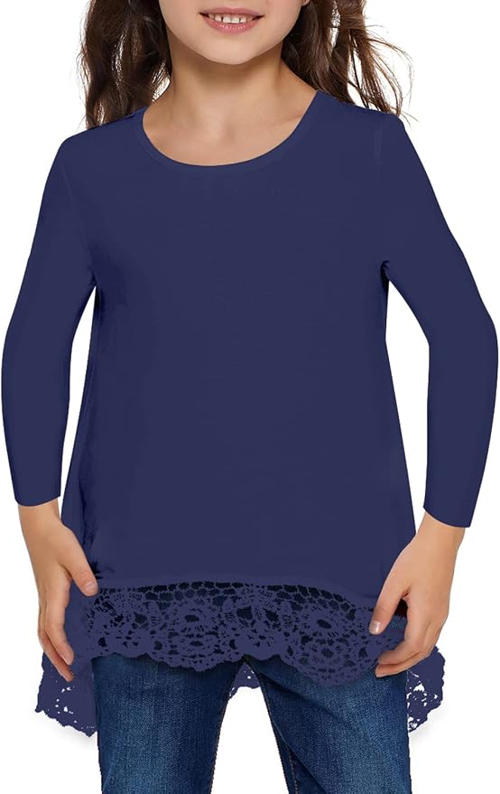 storeofbaby Girls Casual Tunic Tops Short Sleeve Loose Soft Blouse T-Shirt - Image 3