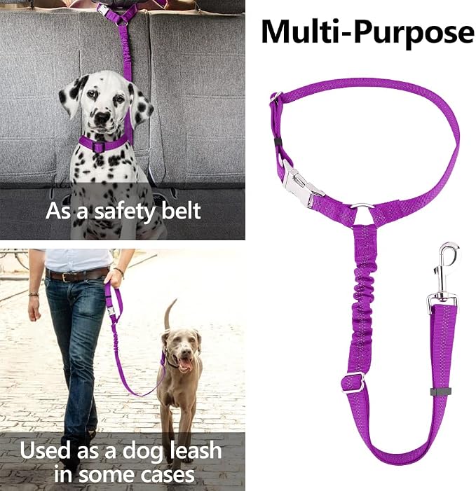 Plutus Pet Dog Seat Belt for Car Headrest, Reflective and Adjustable Restraint - Image 6