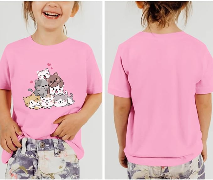 KEEVICI Cute Cartoon Cat Shirts - Image 2